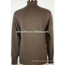 Fit Warm Men Turtle Neck Camisola pura de caxemira